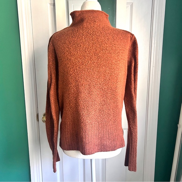 Madewell Burnt Orange/Rust Wool Blend Cozy Sweater M - Picture 7 of 9